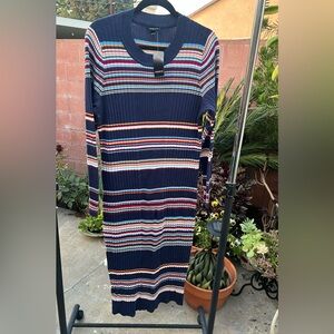 Torrid Multicolor Striped Ribbed Dress